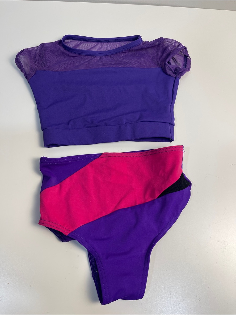 Ella Purple and Pink Dance Costume Two-Piece child small